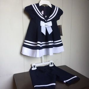 NWT Bonnie Baby Two-Piece Dress Outfit